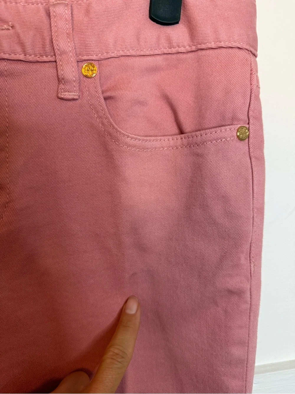 Tory Burch Coral Alexa Cropped Skinny Jeans